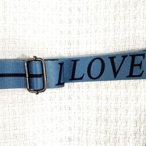 LOVE CROSSBODY STRAP YOU CHOOSE BLACK OR DENIM BLUE